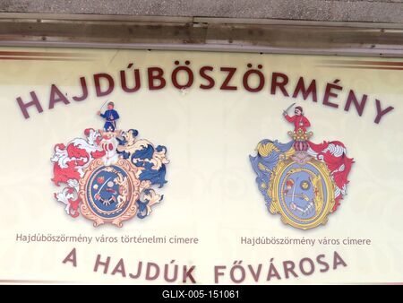 Hajdúböszörmény városcímere-stock-foto