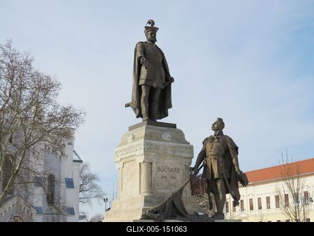 Hajdúböszörmény - Bocskai szobor-stock-foto