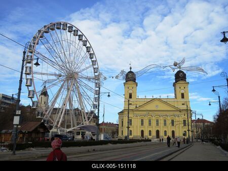 Debreceni városkép-stock-foto
