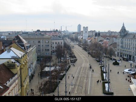 Debreceni panoráma-stock-foto
