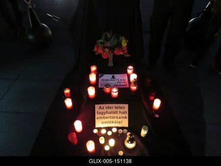 Fagyhalál - Megemlékezés-stock-foto