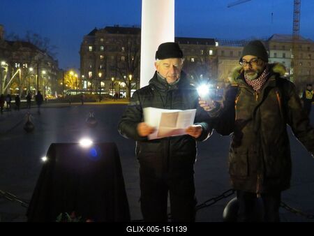 Fagyhalál - Budapesti tiszteletadás az áldozatoknak-stock-foto