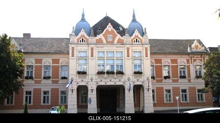 Szekszárd - Városháza-stock-foto