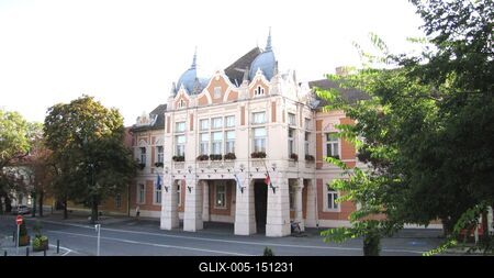 Szekszárd - Városháza-stock-foto