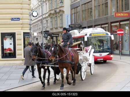 Bécsi fiáker-stock-foto