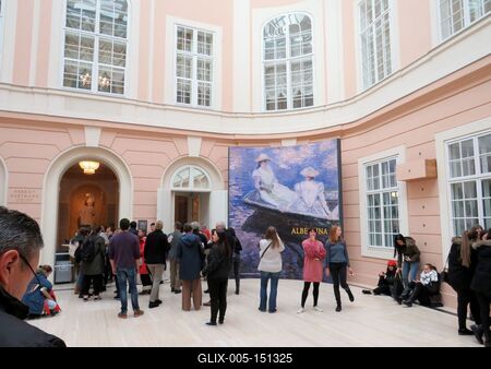 Claude Monet kiállítás - Bécs-stock-foto