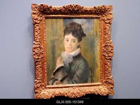 Pierre-Auguste Renoir Madame Monet c. festménye-stock-foto