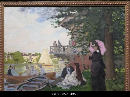 Claude Monet festmény: Leszálló szakaszban-stock-foto