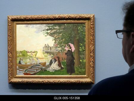 Claude Monet: Leszálló szakaszban-stock-foto