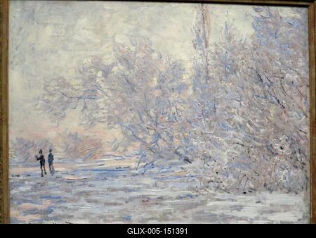 Claude Monet: Fagy Givernyben-stock-foto