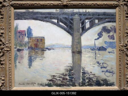Claude Monet: Az argenteuli híd-stock-foto