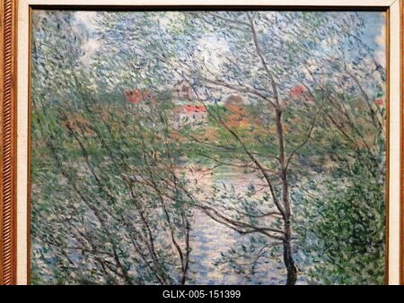 Claude Monet: Tavasz az ágak között-stock-foto