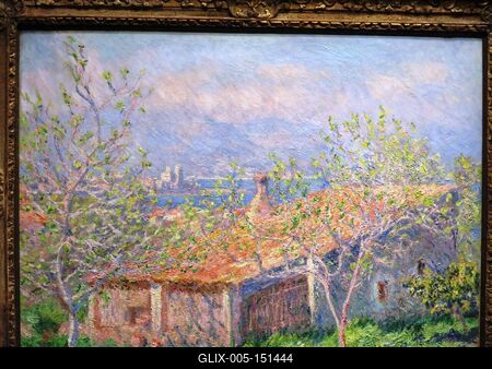 Claude MOnet: Antibesi kertészház-stock-foto
