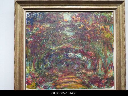 Claude Monet: Út a rózsalugas alatt-stock-foto