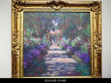 Claude Monet: A Giverny kert fõ útja-stock-foto