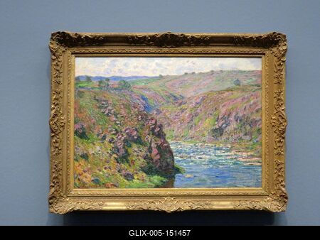 Claude Monet: A Creuse völgye napsütésben-stock-foto