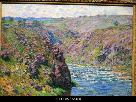Claude Monet: A Creuse völgye napsütésben-stock-foto