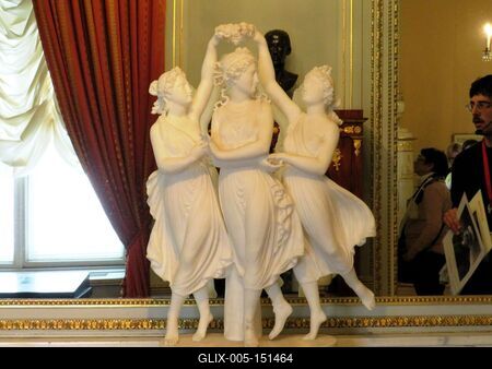 Három grácia - Albertina múzeum-stock-foto