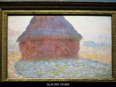 Claude Monet: Szalmakazal napsütésben-stock-foto