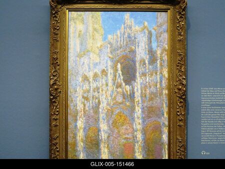Claude Monet: A napsütötte roueni katedrális-stock-foto