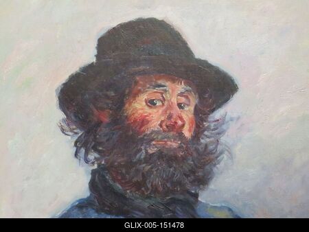Claude Monet: Poly arcképe-stock-foto