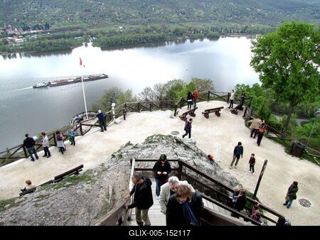 A Dunakanyar a visegrádi várból-stock-foto