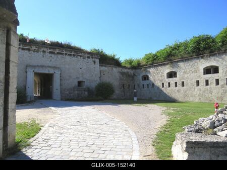Komárom - Monostori erõd-stock-foto