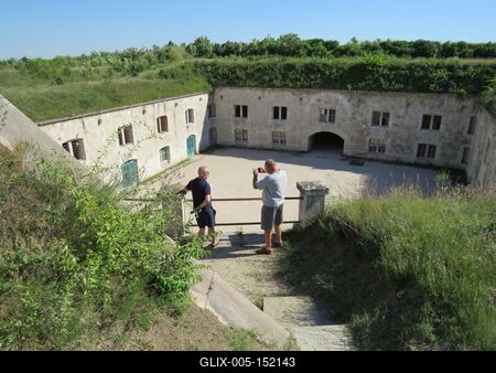 Komárom - Monostori erõd-stock-foto