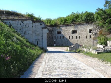 Komárom - Monostori erõd-stock-foto