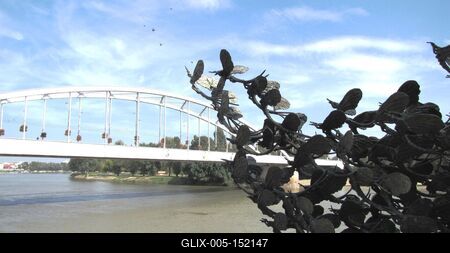 Szeged - Tiszavirágzás szobor-stock-foto