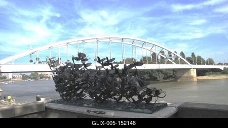 Szeged - Tiszavirágzás szobor-stock-foto