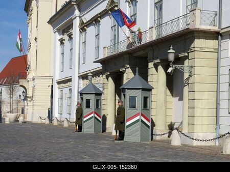 Díszõrség - Köztársasági elnökség-stock-foto
