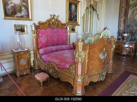 POrtugál királyi ágy-stock-foto