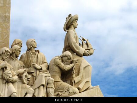 Tengerész Henrik lisszaboni emlékmûve-stock-foto