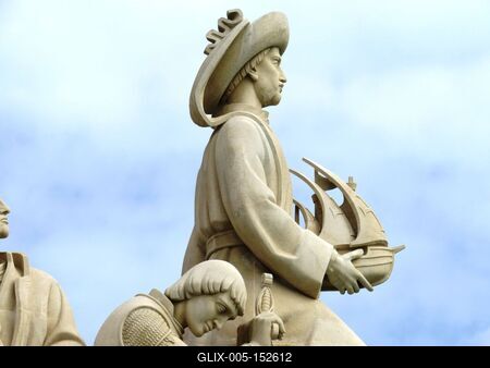 Tengerész Henrik lisszaboni emlékmûve-stock-foto