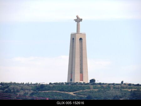 Lisszaboni Krisztus szobor-stock-foto