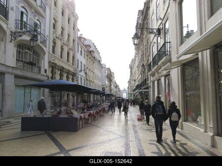 Rua Augusta - Lisszabon-stock-foto
