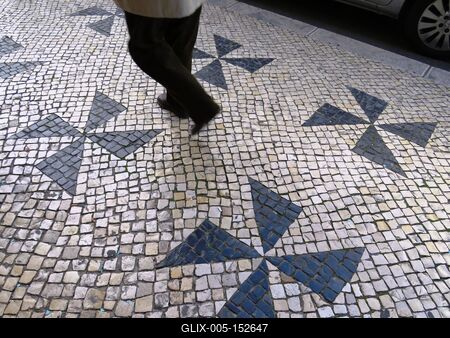 Lisszaboni járda-stock-foto