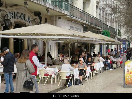 Lisszaboni kávézó-stock-foto