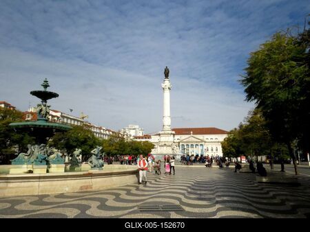 Lisszabon - Rossio tér-stock-foto