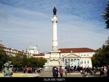 Lisszabon - Rossio tér-stock-foto