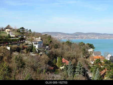 Tihanyi ponoráma-stock-foto