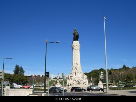 Pombal márki tér - Lisszabon-stock-foto