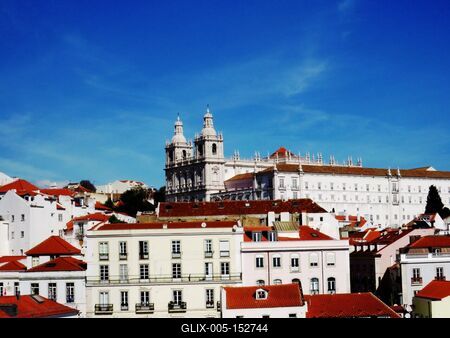 Lisszabon óváros - Szent Vince templom-stock-foto