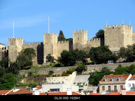 A Szent György vár bástyái-stock-foto