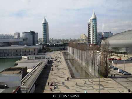 Lisszaboni Expo - Épületek-stock-foto