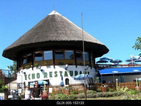 Tihany, 2008. augusztus 31.A tihanyi Echo étterem.-stock-foto
