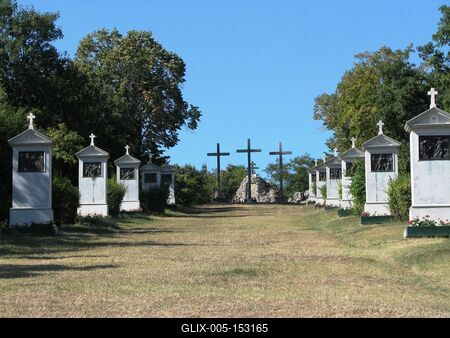 Tihany, 2008. augusztus 31.A tihanyi Kálvária domb.-stock-foto