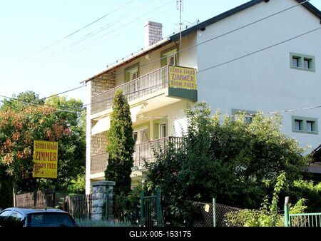 Balatonfüred, 2008. augusztus 31.Kiadó szobák Balatonfüreden.-stock-foto