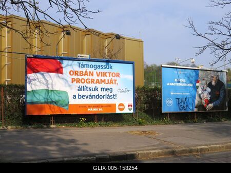 Politikai propaganda plakátok-stock-foto